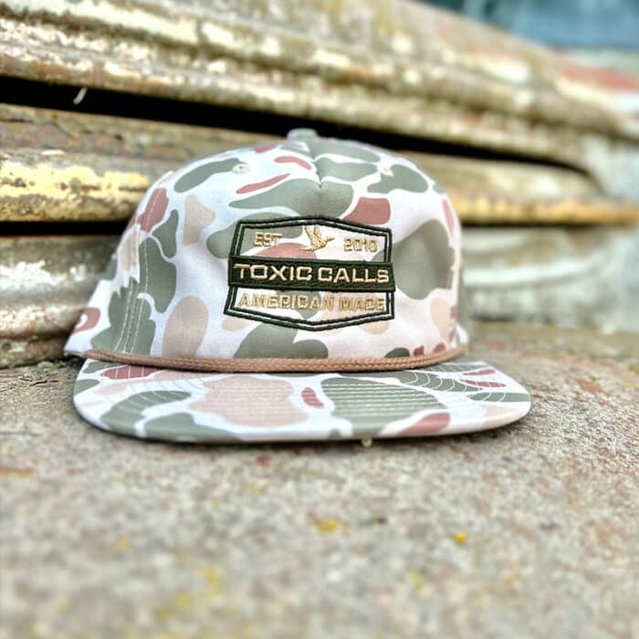 TOXIC CALLS  HARVEST DUCK CAMO FLAT BILL HAT
